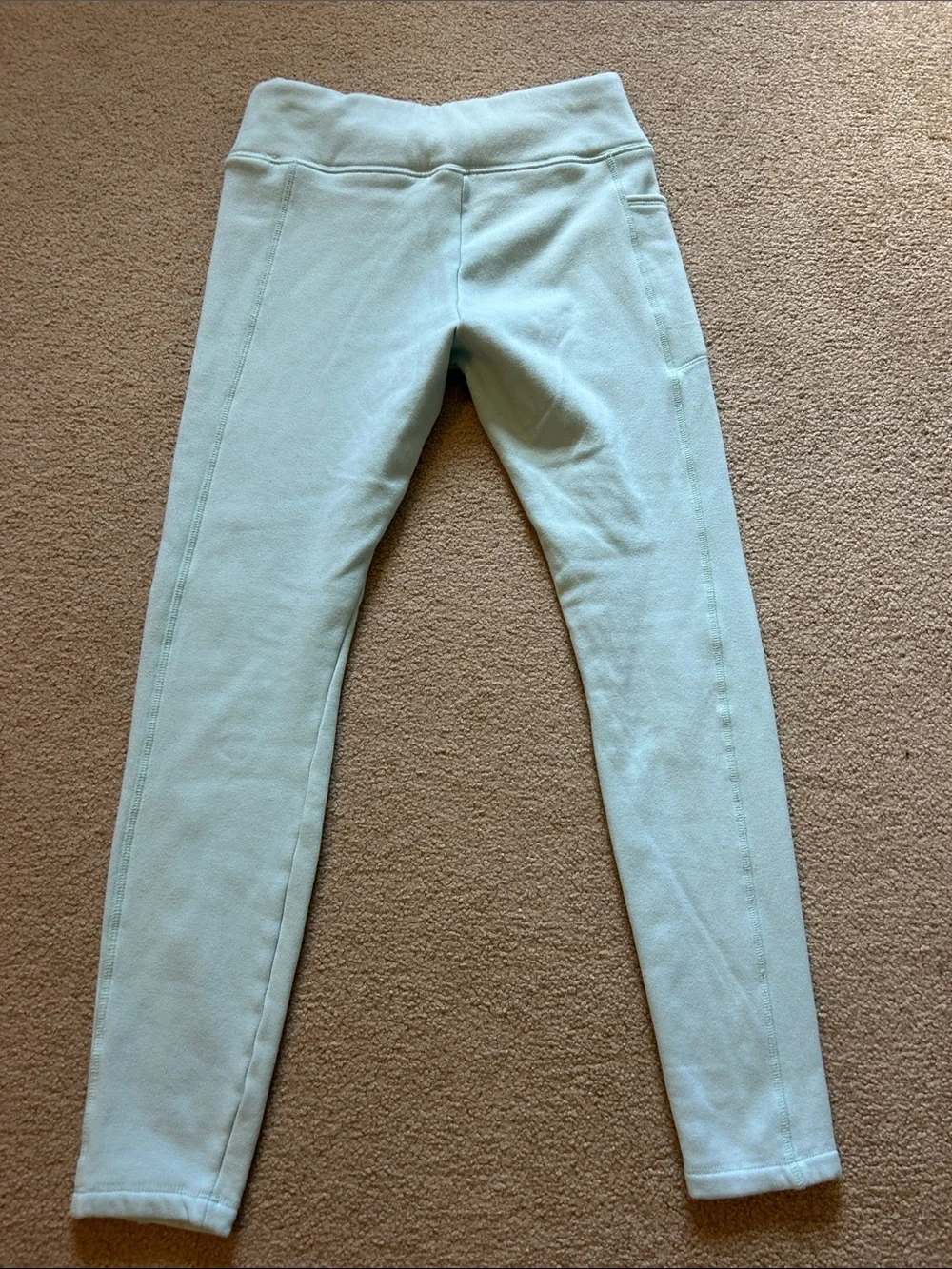 Justice girls light aqua cozy lined legging pants
